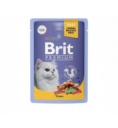 Влажный Корм Brit (Брит) Для Кошек Тунец Желе Premium 85г (1*24) 5050154