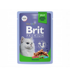 Влажный Корм Brit (Брит) Для Кошек Цыпленок в Желе Premium 85г (1*24) 5050161