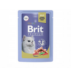 Влажный Корм Brit (Брит) Для Кошек Форель в Желе Premium 85г (1*24) 5050185