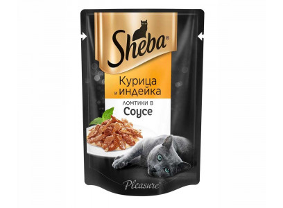 Влажный Корм Sheba (Шеба) Для Кошек Курица и Индейка Ломтики 75г (1*28) 