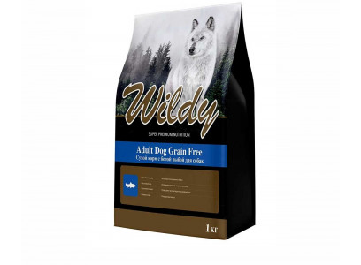 Сухой Корм Wildy (Вайлди) Для Собак Беззерновой Белая Рыба Adult Dog Grain Free 1кг 1258 
