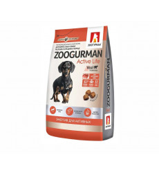 Сухой Корм Zoogurman (Зоогурман) Для Собак Мелких и Средних Пород Телятина Active Life 1,2кг 9143