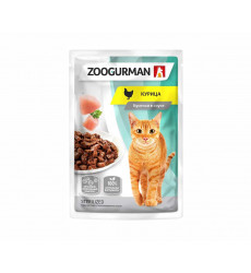 Влажный Корм Zoogurman (Зоогурман) Для Стерилизованных Кошек Курица Кусочки в Соусе 85г 6975