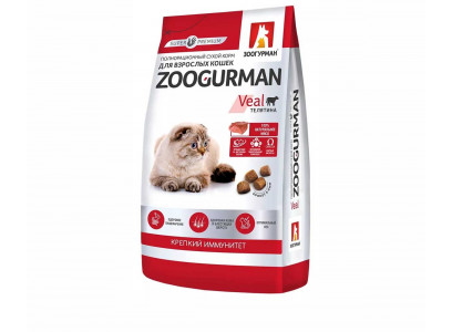 Сухой Корм Zoogurman (Зоогурман) Для Кошек Телятина 1,5кг 5886 