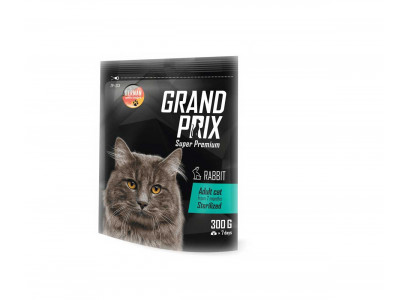 Сухой Корм Grand Prix (Гранд Прикс) Для Стерилизованных Кошек Кролик Adult Sterilized 300г 0476 