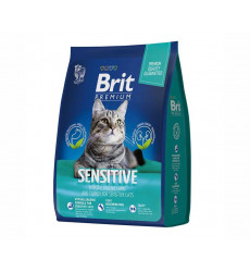 Сухой Корм Brit (Брит) Для Кошек с Чувствительным Пищеварением Ягненок и Индейка Premium Cat Sensitive  2кг 5049738