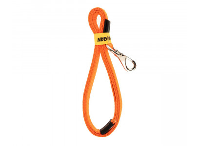 Поводок Add Dog (Эдд Дог) 20мм*2м Прорезиненный Сплав Черный Карабин Оранжевый 91766