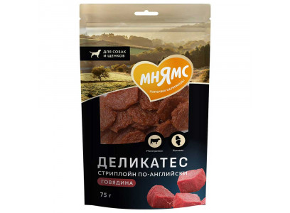 Лакомство Мнямс Стриплойн По-Английски Для Собак 75г 