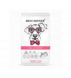 Сухой Корм Best Dinner (Бест Диннер) Для Собак Средних и Крупных Пород с Чувствительным Пищеварением Телятина и Тыква Adult Medium & Maxi 3кг