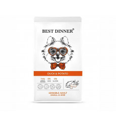 Сухой Корм Best Dinner (Бест Диннер) Для Собак Мелких Пород с Чувствительным Пищеварением Утка и Картофель Adult Mini 1,5кг