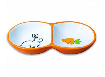 Миска Керамикарт Для Грызунов 2*50мл Оранжевая