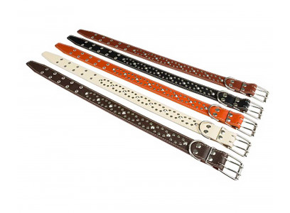 Ошейник Для Собак Брава №45 2 Слоя Клепанный Арт111