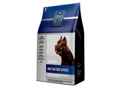 Сухой Корм Gina Elite (Джина Элит) Для Собак Средних Пород Беззерновой Форель и Картофель Grain Free Dog Trout&Potato 1кг 