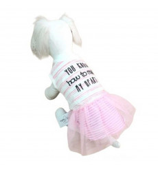 Платье Pet Fashion (Пет Фешн) Флирт L Полоска Розовое