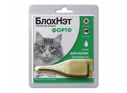 Капли Блохнэт Форте Для Кошек От Блох и Клещей 