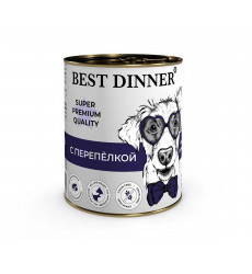 Консервы Best Dinner (Бест Диннер) Для Собак Перепелка Super Premium 340г 7620