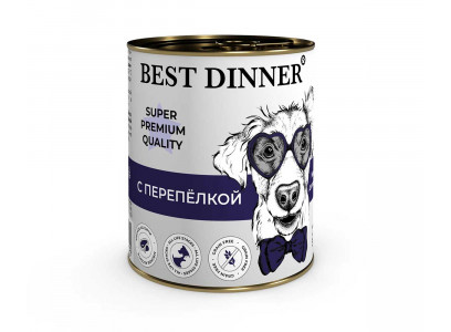 Консервы Best Dinner (Бест Диннер) Для Собак Перепелка Super Premium 340г 7620 