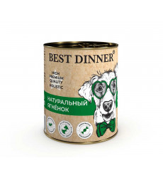 Консервы Best Dinner (Бест Диннер) Для Собак Натуральный Ягненок High Premium 340г 7631