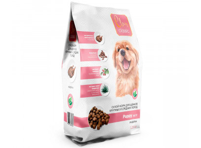 Сухой Корм Clan Classic (Клэн Классик) Для Щенков Средних и Крупных Пород Индейка Puppy 30/17 1,25кг  (1*6) 