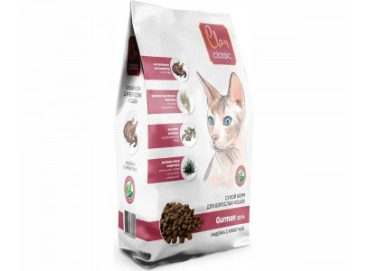 Сухой Корм Clan Classic (Клэн Классик) Для Привередливых Кошек Индейка и Креветки Gurman 33/14  400г (1*12) 