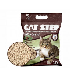 Наполнитель Cat Step (Кэт Степ) Wood Original Комкующийся Растительный 10л 20323003