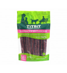 Лакомство TiTBiT (Титбит) Для Собак Колбаски Миланские 370г Xxl 024324 Выгодная Упаковка