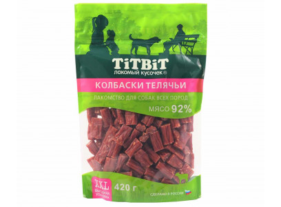Лакомство TiTBiT (Титбит) Для Собак Колбаски Телячьи 420г Xxl 024317 Выгодная Упаковка 