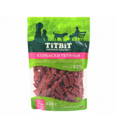 Лакомство TiTBiT (Титбит) Для Собак Колбаски Телячьи 420г Xxl 024317 Выгодная Упаковка