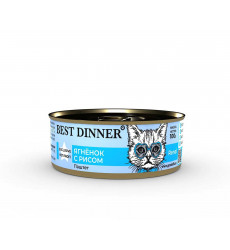 Консервы Best Dinner (Бест Диннер) Для Кошек При Заболевании Почек Ягненок и Рис Exclusive Vet Profi Renal 100г 7671