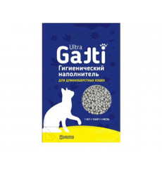 Наполнитель Gatti (Гатти) Ultra Минеральный для Длинношерстных Кошек 3л