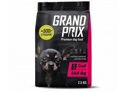 Сухой Корм Grand Prix (Гранд Прикс) Для Собак Мелких Пород Курица Adult Small 2,5кг+500г 32210 