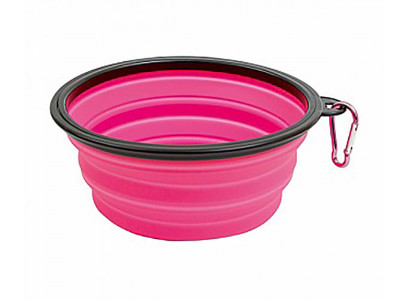 Миска Hello Pet (Хэллоу Пет) 22013 Силикон Складная 1000мл Розовая 