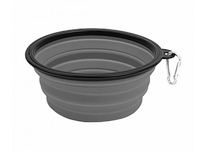 Миска Hello Pet (Хэллоу Пет) 22010 Силикон Складная 1000мл Серая 