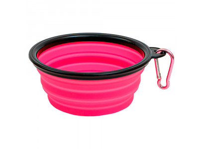 Миска Hello Pet (Хэллоу Пет) 22003 Силикон Складная 450мл Розовая