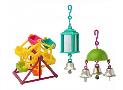 Игрушка Для Птиц Фонарик, Карусель и Подвеска Набор П6128