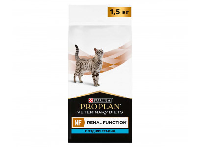 Лечебный Сухой Корм Pro Plan (Проплан) Для Кошек При Заболевании Почек Поздняя Стадия Veterinary Diets Nf Renal Function Advanced Care 1,5кг(1*4) 