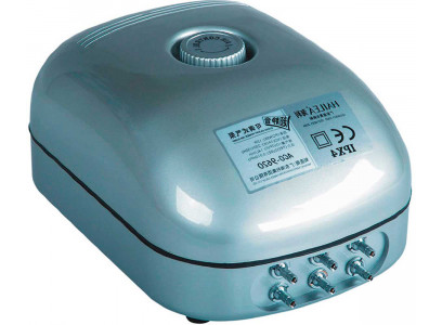 Компрессор Для Аквариума Hailea ACO-9620 12Вт 14л/мин с Регулятором Шетиканальный 