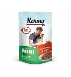Влажный Корм Karmy (Карми) Для Собак Мелких Пород Телятина в Соусе Mini Adult 80г 7927