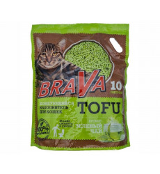 Наполнитель Brava (Брава) Тофу 10л Зеленый Чай (1*4)