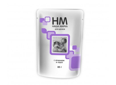 Влажный Корм Наша Марка Для Щенков Ягненок в Соусе 85г (1*26) 