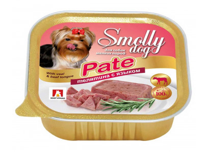 Консервы Zoogurman (Зоогурман) Для Собак Мелких Пород Телятина и Язык Ламистер Smolly Dog Pate 100г (1*15) 2465 