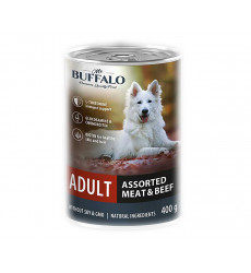 Консервы Mr.Buffalo (Мистер Буффало) Для Собак Мясное Ассорти и Говядина Adult 400г (1*9) B406