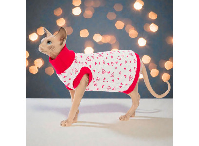 Водолазка Osso Fashion (Оссо Фешн) Для Кошек Утепленная Р M Сердечки Вк 1002 