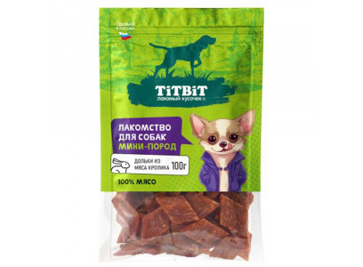 Лакомство TiTBiT (Титбит) Дольки Из Мяса Кролика 100г 