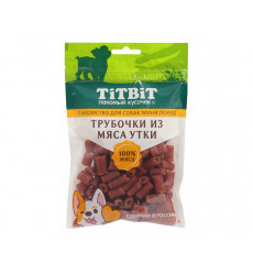 Лакомство TitBiT (Титбит) Для Собак Мелких Пород Трубочки Из Мяса Утки 100г 024614