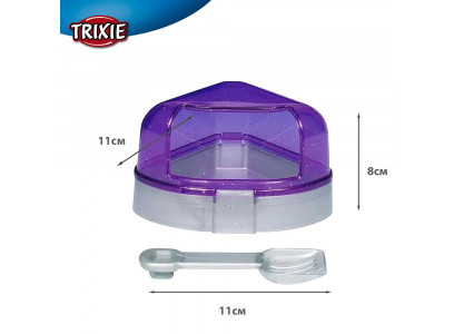 Туалет Для Хомяка Trixie (Трикси) Угловой с Крышкой 11*11*8см 6256 