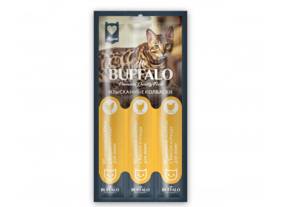 Лакомство Mr.Buffalo (Мистер Буффало) Колбаски Для Кошек Курица 3шт B201 