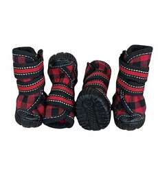 Сапожки Pet Fashio (Пет Фешн) Для Собак Мелких Пород Комфорт 5 Клетка Красный