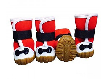 Сапожки Pet Fashion (Пет Фешн) Для Собак Миниатюрных Пород Косточка 1 Прорезиненные Красные 