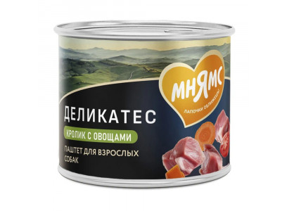 Консервы Мнямс Для Собак Касуэла По-Мадридски Кролик и Овощи Delicatesse 200г 